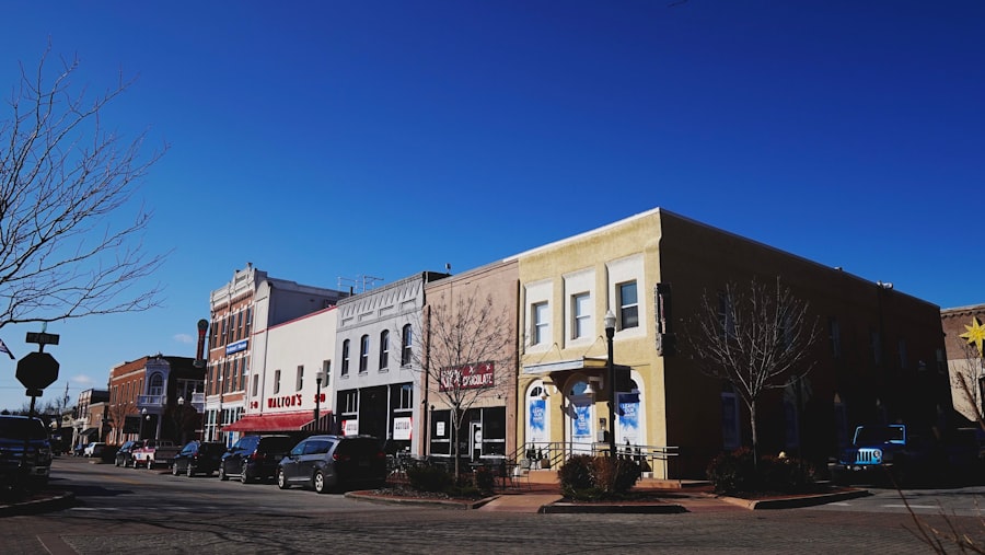 Small-town Arkansas streets
